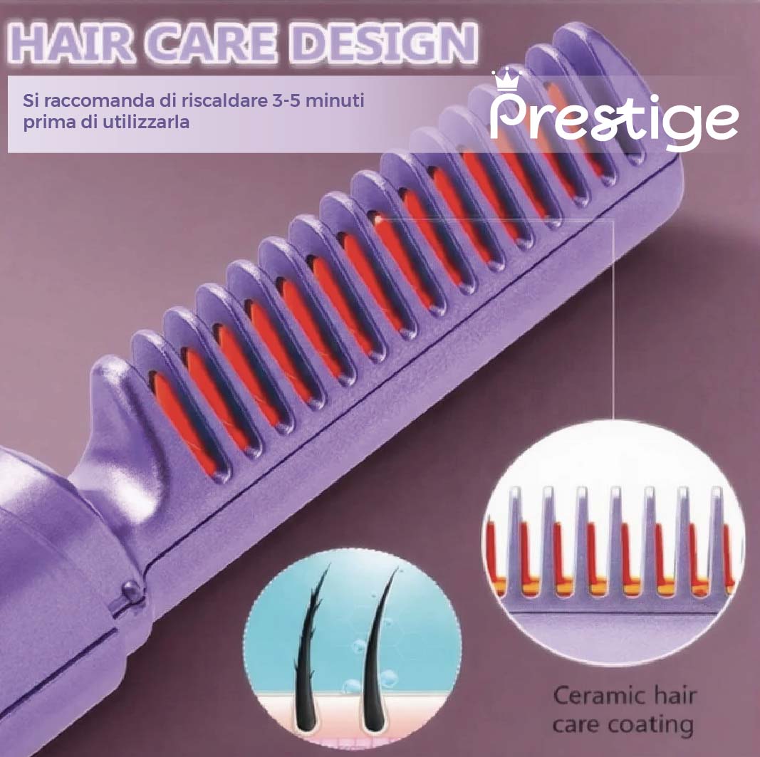 Mini spazzola lisciante wireless