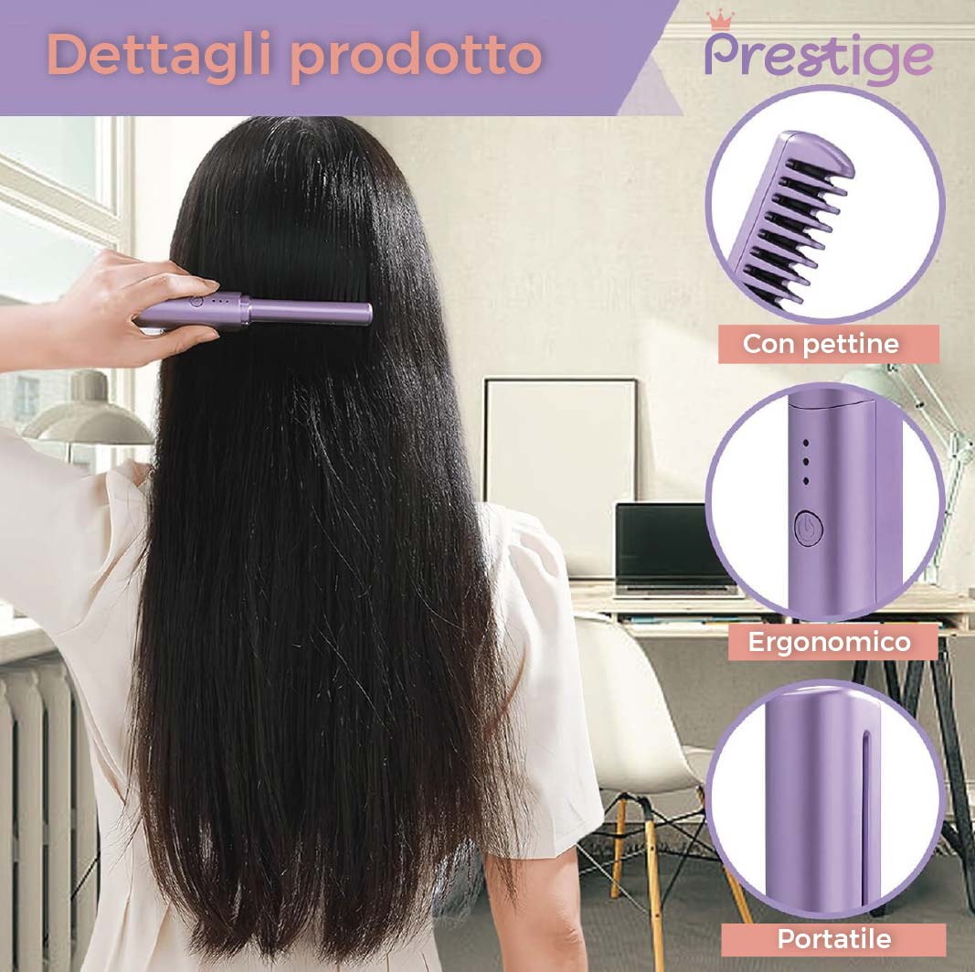 Mini spazzola lisciante wireless